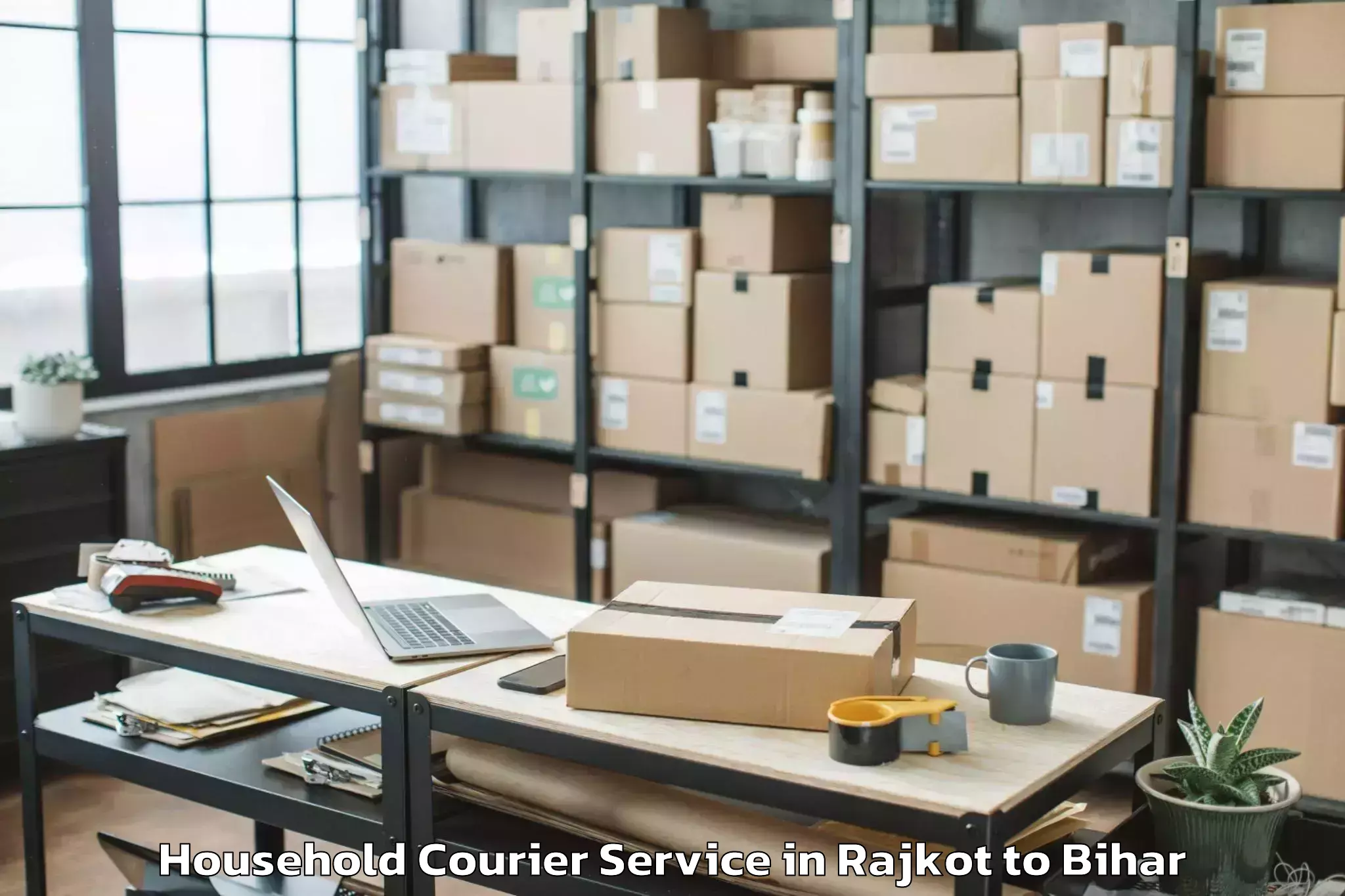 Trusted Rajkot to Bihariganj Household Courier